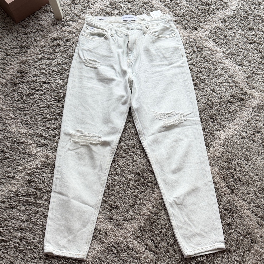 Calvin Klein vintage high waist 90s Distressed mom Jeans 29